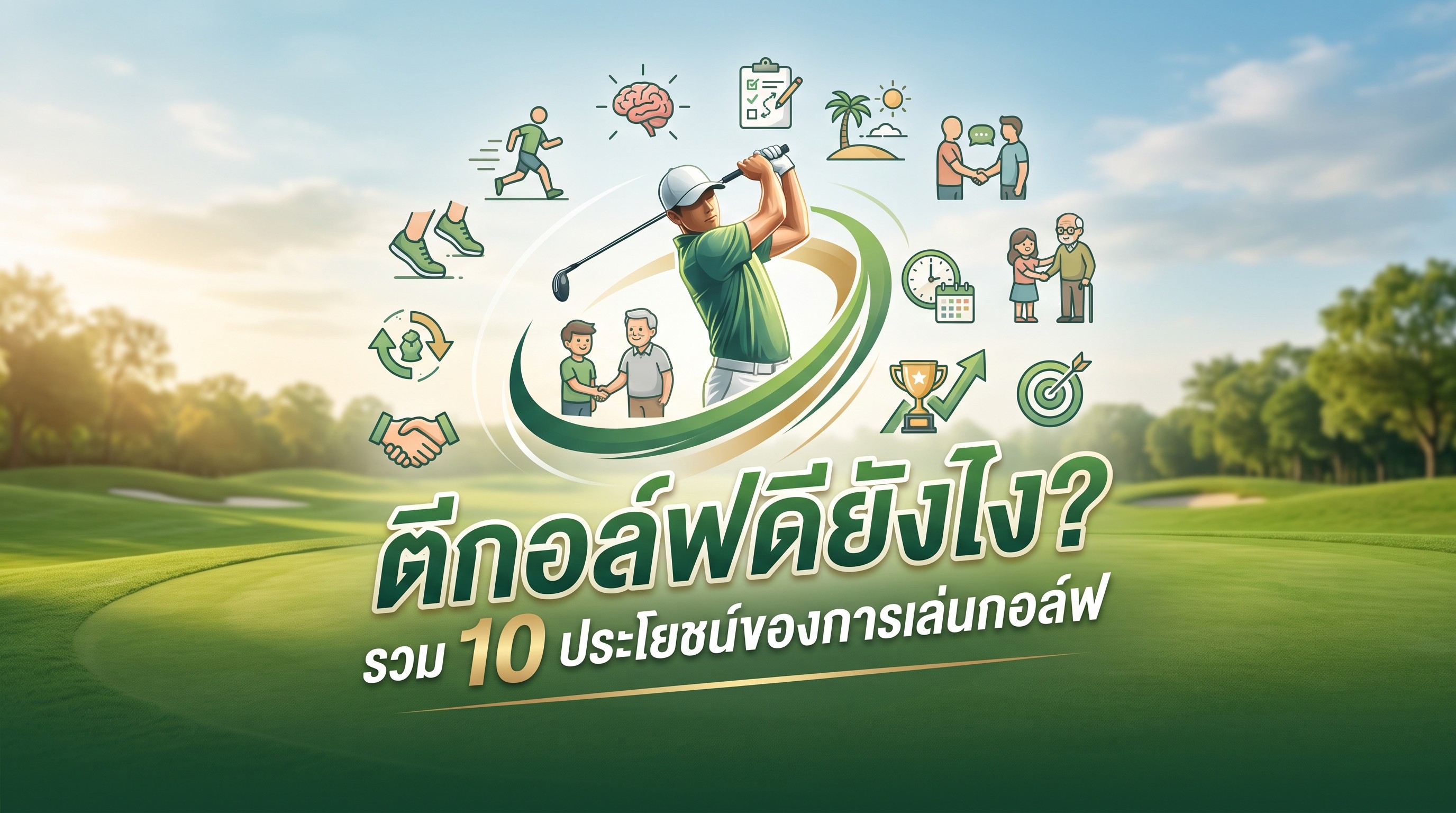 ตีกอล์ฟดียังไง? รวม 10 ประโยชน์ของการเล่นกอล์ฟ